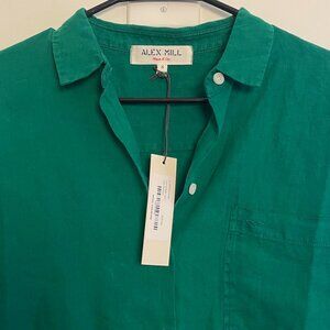 Alex Mill Jo Shirt in linen--Lush meadow SMALL